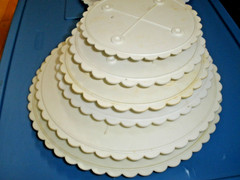 Wilton Circles of Strength 6 tier Cake Separator Plates Scalloped 6”-12″ not 10″