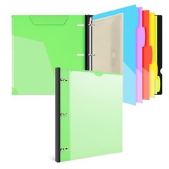 INFUN 1 Inch 3-Ring Telescoping Project Organizer Binder,13 Pocket, Customiza…