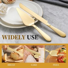 Cake Cutting Set for Wedding – Extended Cake Knife and Server Set Thickened