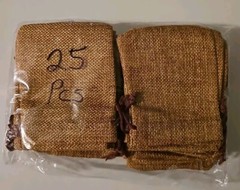 25 Burlap Wedding Favor Bags Linen Jewelry Pouches Jute Hessian Gift Bag