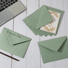50 Pieces Sage-Green A7 Envelopes Greeting Card 5.24 x 7.24