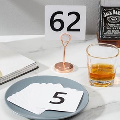 Toncoo 50Pcs Table Numbers 1-50, 3.7×4 Inch 50 Pcs Numbers, White