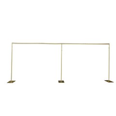 Modern Gold Steel Freestanding Rack Photography Backdrop Stand For Wedding Party