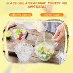 20 Pcs Clear Plastic Tulip Dessert Bowls 6 oz Small Stackable Ice Cream Bowl