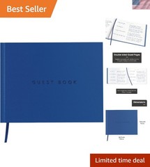 Versatile Black Leather Guest Book – Perfect for Parties, Homes, and Memorials