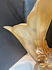 Rare & Unique Pearl Illusion Centerpiece Table Vase Large 18” MCM Art Deco