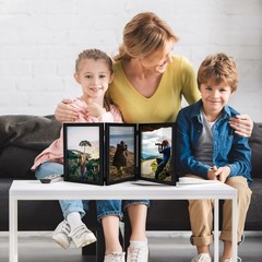 Sintuff 8 x 10 Picture Frames Hinged Fold Photos Frame Collage Vertical with …