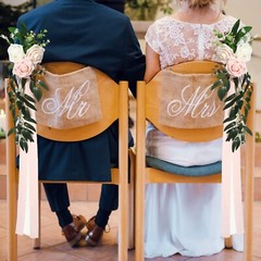 Hoteam 16 Pcs Wedding Aisle Decorations for Wedding Ceremony Pew Artificial F…