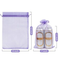 Daszui 60Pcs Organza Bags 8×12 Inches Mixed Color with Drawstring Favor Bags,…