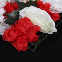 12PCS Artificial Flower Wall Panels Silk Rose Wedding Background Venue Decor