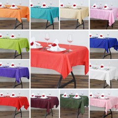 15 Seamless 126×60 inch Rectangular Polyester Tablecloth Table Cover Banquet USA