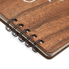 Paper Junkie Rustic Wooden Guest Book for Party – 112 Pages, 11.25 x Brown