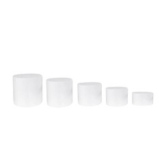 5 WHITE Acrylic CAKE STAND DISPLAY BOXES Pedestal Riser Wedding Centerpieces