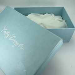 Cathys Concepts White Chiffon Wedding Guest Book Swarovski Crystal Accents
