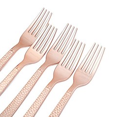24 ROSE GOLD Elegant Designer Disposable Forks Wedding Catering Party Tableware