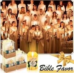 Retisee Wedding Bridal Shower Candle Favors for Guests – Wood (32 Sets)