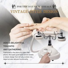 KFURNIKN Audio Guest Book Wedding Phone to Record Customized Audio Message,