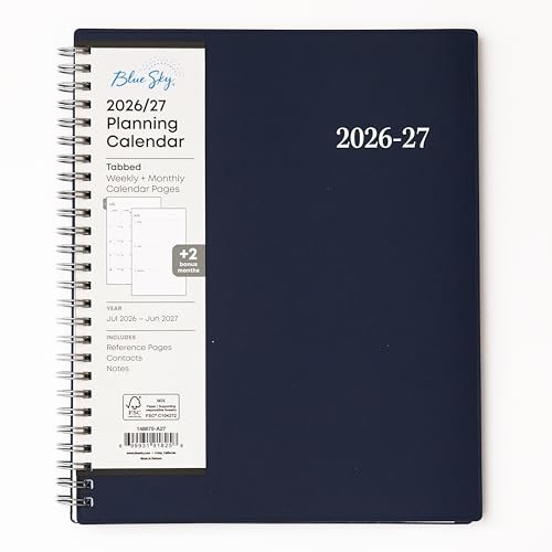 2026-2027 Weekly and Monthly Academic Year 7″ x 9″ Enterprise Navy- 2026/2027