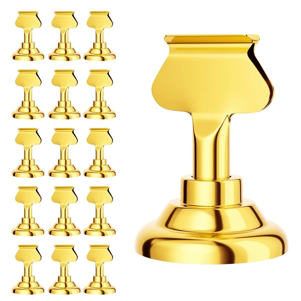 16 Pieces Table Card Holder Place Card Holders 1.7 inches Gold Steel Card Hol…