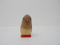 Cardinal Bird Cake Topper Bride Groom Love Wedding Engagement Carved Wood Statue