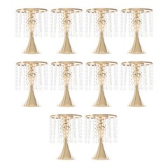 Gold Acrylic & Iron Flower Stand Set 10 PCS Tabletop 10.23 in Tall