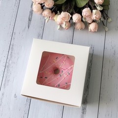 50x Large Donut Cake Window Favor Box Wedding Birthday Party Give Away Gift Box
