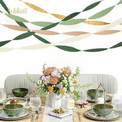 AOBKIAT Wedding Party Decorations, 5 Rolls Olive Green Khaki