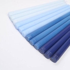 12 Blue Premium 10″ Taper Candles Unscented Dinner Party Wedding Decorations
