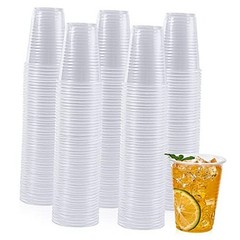500 Pack Clear Plastic Cups, Small Disposable Drinking Cups, Clear 5 oz