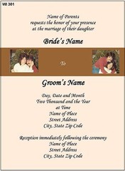 50 Wedding Invitation Cards Printed in Color Picture Portrait with Envelopes