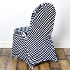 Checkered Spandex STRETCHABLE CHAIR COVERS Wedding Slipcover Supply Banquet