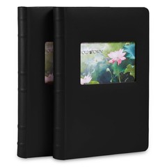 Old Town 2-Pack Bonded Leather Photo Albums, Photo Album 5×7 & 4×6 Slots, Black