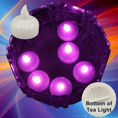 NEW 24 Pink Led Floating Floral Tea Light Candle for Wedding Centerpiece Decor