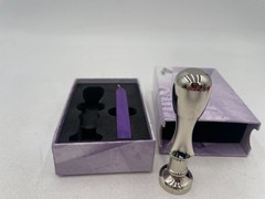 Silver Wax Seal Stamp Set By Younique Purple Wax Stick Decorative Design In Box
