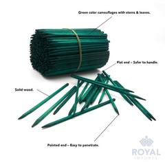 Royal Imports Green Wood Plant Stake, Floral Picks, Wooden Sign Posting Garde…