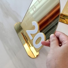Acrylic Wedding Table Numbers,Semi-Arched Mirrored Acrylic Table Numbers for …
