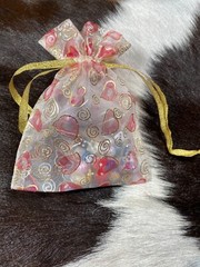 Gift Bags for Package Red Pink Heart Gift Pouch Candy Wedding Favor 5×7″ 50 pcs