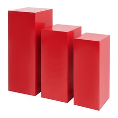 3 Pcs Metal Display Pedestal Stands, Display Pillars For Birthday Party Wedding