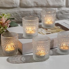 12-Pack Clear Glass Votive Candle Holders for Weddings & Parties
