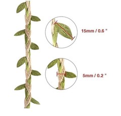 50 Yards (152 Feet) Natural Twine Green Leaf Jute For Trellis Wedding Decor