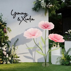 Pink Wedding Artificial Flower Decoration Stand With Base For Wedding Birthday