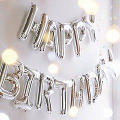 1 pc Silver 40″ LETTERS Festive Mylar Foil Balloon Party Birthday Decorations