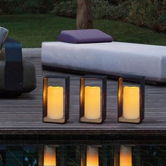 xiangpeng Flickering Flameless LED Candles with 10-Key 2pcs, Ivory Plasitc