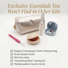 Wedding Emergency Kit for Brides, Champagne White, 100+ Pieces, All-in-One