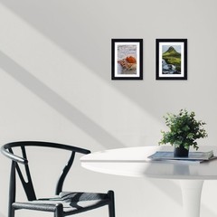 Picture Frames 5×7 Black Photo Frames Display 4×6 Pictures with Mat for Desk …