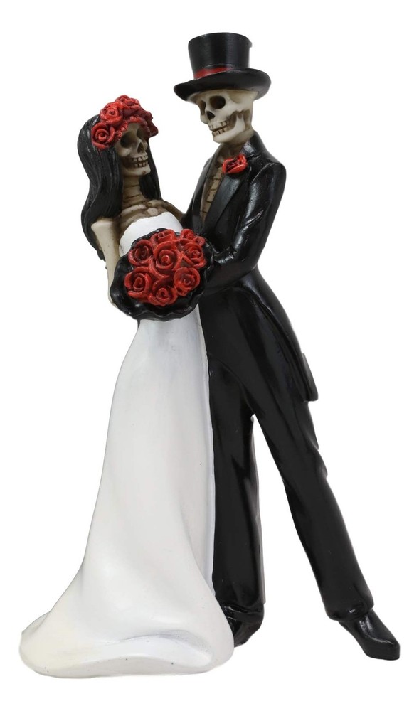 Ebros Day Of The Dead Wedding Dance Skeleton 6.25″H 4.25″Wide, Multi Colored