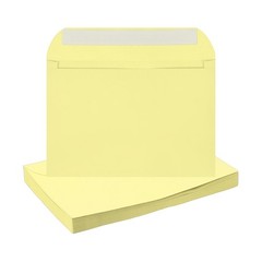 20 Pcs Self Sealing Envelopes 7.8×5.5 Inch for Invitations A7 Light Yellow