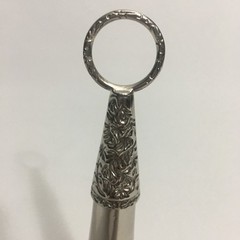 Vtg Silverplate Tussie Mussie Flower Holder Nosegay Bridal Wedding Bouquet 7.5”