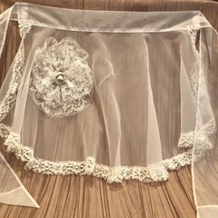 VTG 1950’s Serving Apron Bridal Shower or Wedding Server Lace and Steer