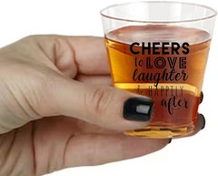 Wedding Shot Glasses Cheers to Love Laughter and Happily Ever After Shot Glasses